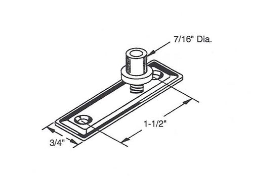 Top Guide for Bi-folding Door, 7/16 Inch O.D - Top Guide for Bi-folding Door, 7/16 Inch O.D