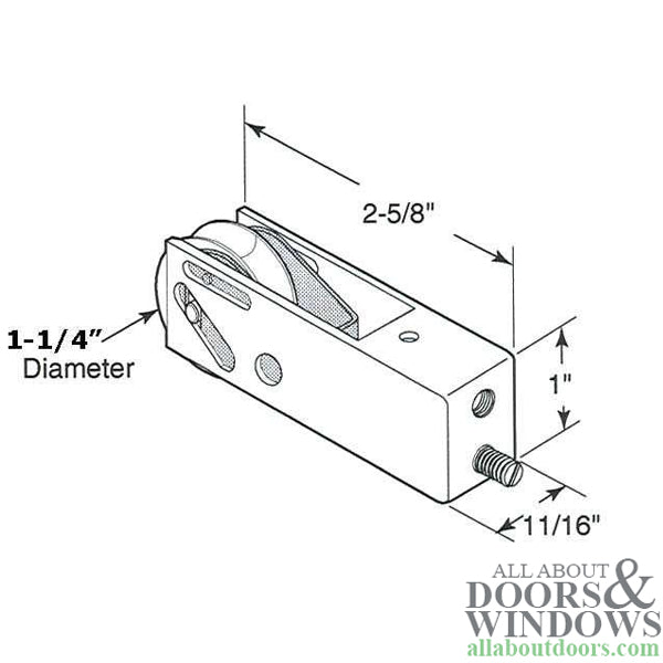 Sliding Door Roller Single Nylon Wheel With Steel Housing 1.25 Inch Nylon Roller - Sliding Door Roller Single Nylon Wheel With Steel Housing 1.25 Inch Nylon Roller