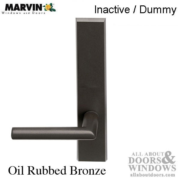 Marvin Contemporary Handle, Inactive / Dummy Ultimate Hinged French Door- PVD Oil Rubbed Bronze - Marvin Contemporary Handle, Inactive / Dummy Ultimate Hinged French Door- PVD Oil Rubbed Bronze