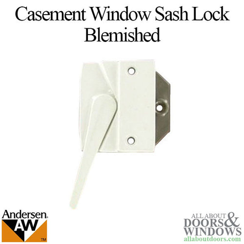 Andersen Casement Window Sash Lock, Perma-Shield 1979-95 - White - Andersen Casement Window Sash Lock, Perma-Shield 1979-95 - White