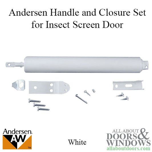 Handle & Closure Set, Andersen Insect Screen Door- White