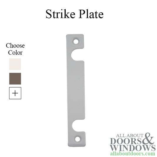 Auxiliary Strike Plate, Foot Bolt Keeper, Truth 2 Hole Flat- Choose Color