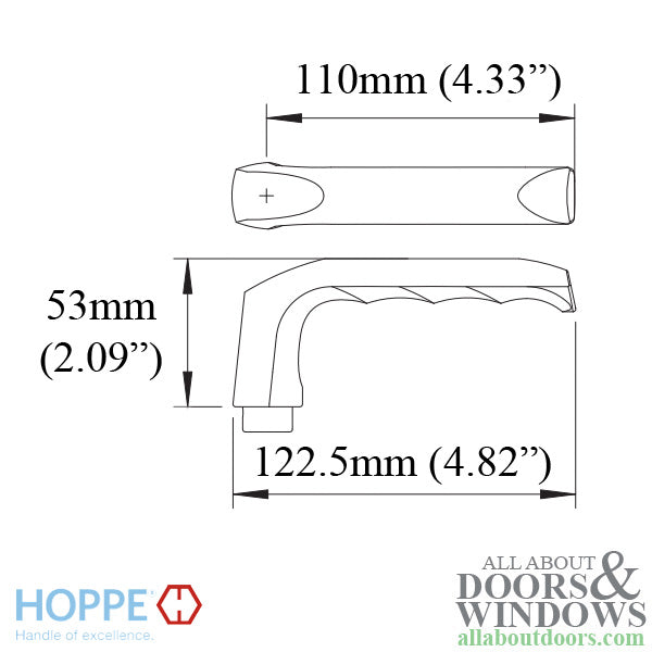 London Non-Handed Lever Handle for Multipoint Lock Handlesets - Clear Anodized - London Non-Handed Lever Handle for Multipoint Lock Handlesets - Clear Anodized