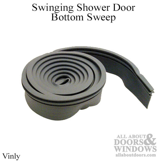 Shower Door Sweep, T-shape,   3/4 inch - Gray