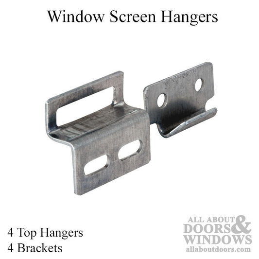 Window Screen Hanger Top Mounted for Wood Window Frames Aluminum