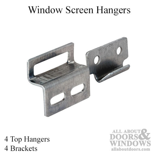 Window Screen Hanger Top Mounted for Wood Window Frames Aluminum - Window Screen Hanger Top Mounted for Wood Window Frames Aluminum