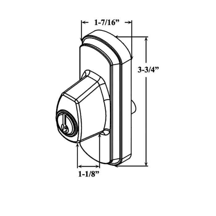 Andersen Frenchwood Gliding Doors - Lock Assembly - Albany - Exterior - Left - White - Andersen Frenchwood Gliding Doors - Lock Assembly - Albany - Exterior - Left - White