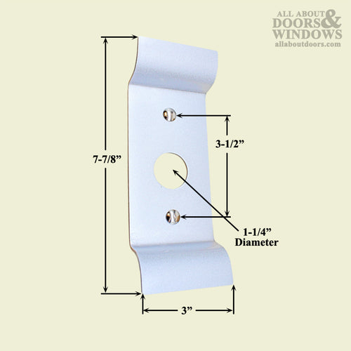 Pull Trim Plate with Cylinder Hole for Exit Device Commercial Door Hardware - 2 colors - Pull Trim Plate with Cylinder Hole for Exit Device Commercial Door Hardware - 2 colors