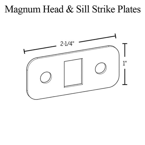 Magnum Head & Sill Strike Plates with Screws - Magnum Head & Sill Strike Plates with Screws