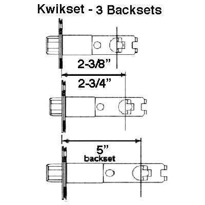 Kwikset Springlatch, 2-3/4, Square Face - Brass - Kwikset Springlatch, 2-3/4, Square Face - Brass