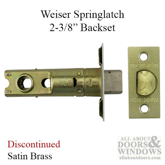 Weiser Springlatch,  2-3/8 Fixed  Backset, Square Face