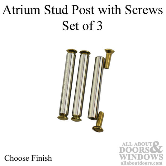 Atrium Stud Post with Screws, Set of 3