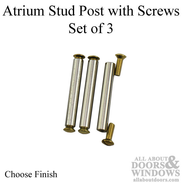 Atrium Stud Post with Screws, Set of 3 - Atrium Stud Post with Screws, Set of 3