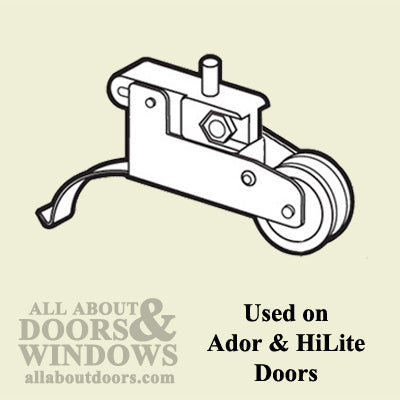 DISCONTINUED Roller Assembly with 1 Inch Nylon Wheel for Sliding Screen Door - DISCONTINUED Roller Assembly with 1 Inch Nylon Wheel for Sliding Screen Door