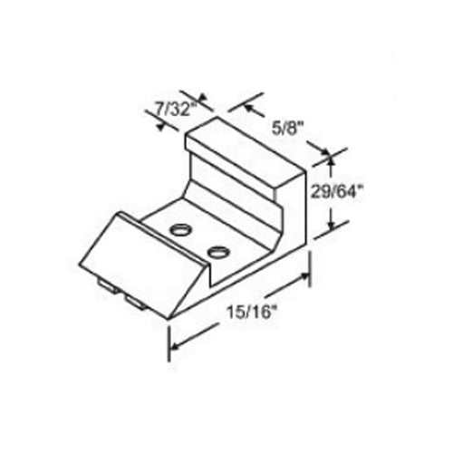 Balance Top Sash Guide for Aluminum Window, General Replacement - Plastic - Balance Top Sash Guide for Aluminum Window, General Replacement - Plastic