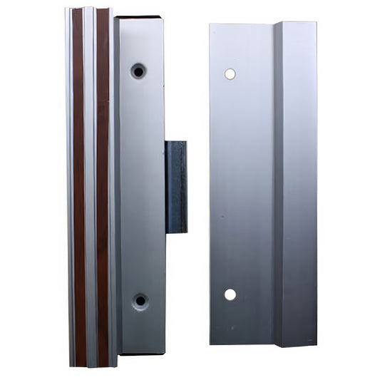 Handle Set for Sliding Patio Doors Extruded Aluminum Inside and Outside Handle Clamp Style Latch
