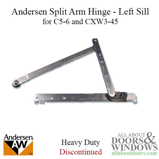 Discontinued - Enhanced Casement Split Arm Hinge, Sill, Left, 1995-98