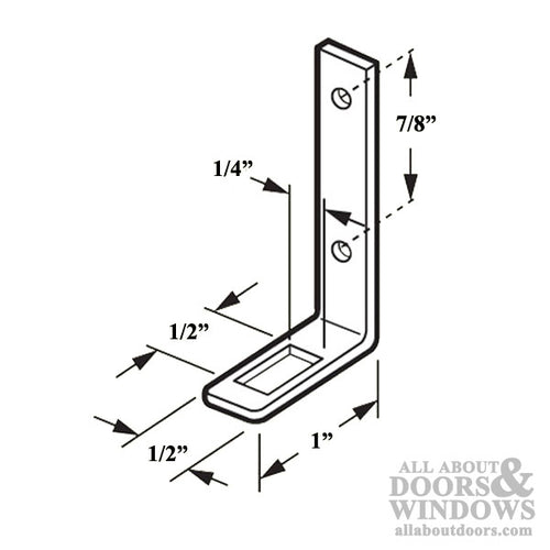 Steel Sliding Patio Door Keeper with 7/8