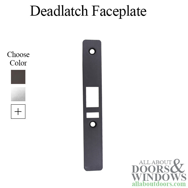 Faceplate Deadlatch Flat with Screws  - Choose Color - Faceplate Deadlatch Flat with Screws  - Choose Color