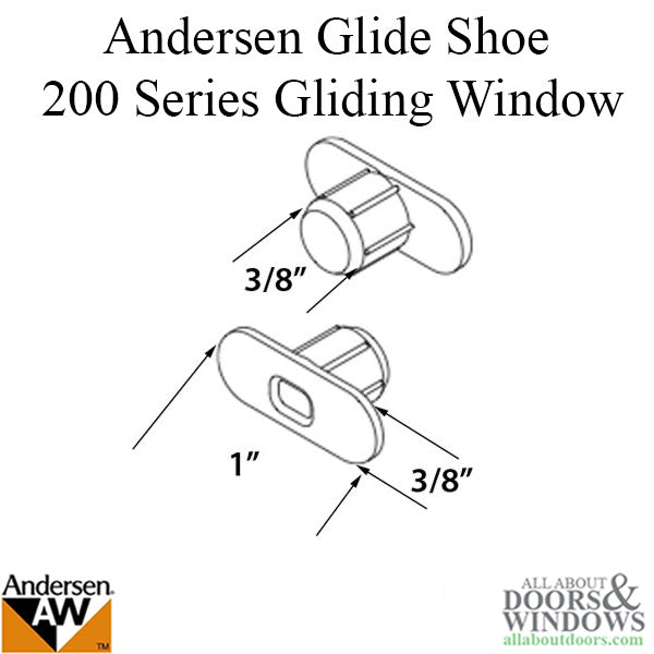 Andersen Glide Shoe, 200 Series Gliding Window - White - Andersen Glide Shoe, 200 Series Gliding Window - White