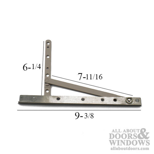 Roto 9-5/8 Left and Right Egress Hinge Set 7/16