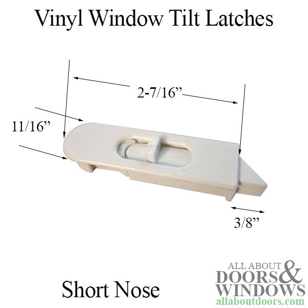 Tilt Latch Pair Fits Single or Double Hung Vinyl Window Short Nose Left Right - Tilt Latch Pair Fits Single or Double Hung Vinyl Window Short Nose Left Right