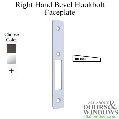 Right Hand Small Hole Hookbolt Face Plate - Choose a Color - Right Hand Small Hole Hookbolt Face Plate - Choose a Color