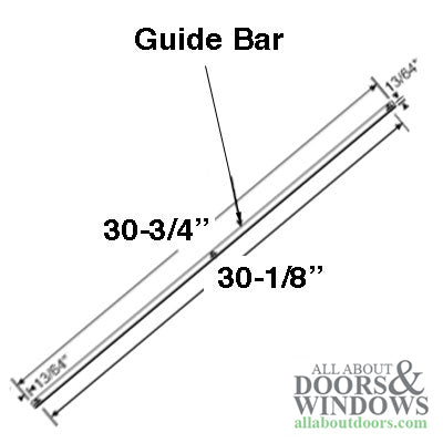 Guide Bar For Awning Windows Guide Bar Track For Dual Arm Entrygard Windows 30-3/4 inch