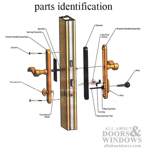 Integrity Cambrige Secondary, Passive Swinging Door Handles, Left Hand - Integrity Cambrige Secondary, Passive Swinging Door Handles, Left Hand