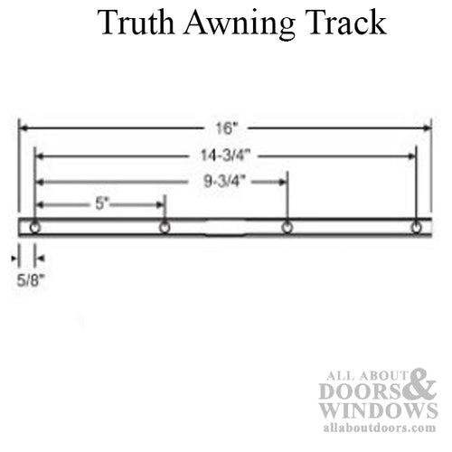 Truth 41015  Awning Track NO Pivot Slide Maxim & Encore - Truth 41015  Awning Track NO Pivot Slide Maxim & Encore