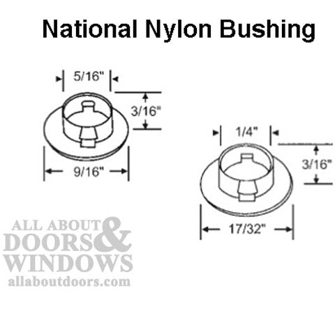 National Bushing,  5/16  I.D.  Nylon Grommet  ( Nylinder ) - National Bushing,  5/16  I.D.  Nylon Grommet  ( Nylinder )