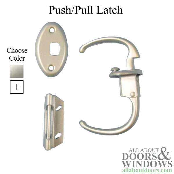 Push / Pull Latch, Inswing / Outswing Screen Door - Gold - Push / Pull Latch, Inswing / Outswing Screen Door - Gold