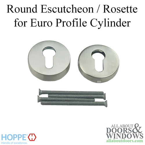 Round Rosettes for Euro profile cylinder - Stainless - Round Rosettes for Euro profile cylinder - Stainless