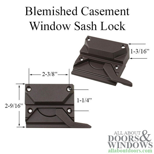 Blemished Casement 4-hole Sash Lock, Left - Satin Nickel - Blemished Casement 4-hole Sash Lock, Left - Satin Nickel