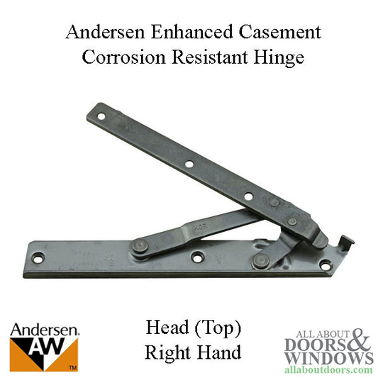 Andersen 22 Inch Enhanced Casement Corrosion Resistant Straight Arm Head Hinge, Right