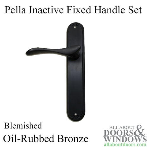 Pella Inactive / Dummy Fixed Right Hand Handle Set for Hinged Door - Oil Rubbed Bronze - Blemished - Pella Inactive / Dummy Fixed Right Hand Handle Set for Hinged Door - Oil Rubbed Bronze - Blemished