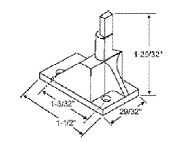 Pivot Bar For Double Hung and Single Hung Windows Commercial Window Pivot Shoe Zinc Diecast Pair - Pivot Bar For Double Hung and Single Hung Windows Commercial Window Pivot Shoe Zinc Diecast Pair