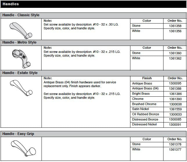 Andersen Window E-Z Casement Crank Handle - Estate Style - Distressed Bronze - Andersen Window E-Z Casement Crank Handle - Estate Style - Distressed Bronze