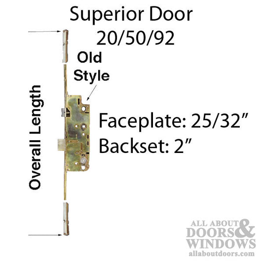 20mm Cremona 50/92, Old Style Shootbolt, 2" backset, 35" Handle Height