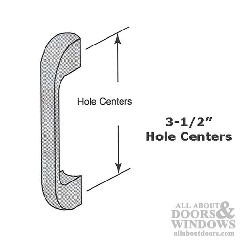 Door Pull - 3-1/2 In Hole Centers - Chrome - Door Pull - 3-1/2 In Hole Centers - Chrome