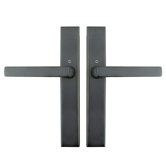 Dallas Contemporary Lever Handle, Fixed Dummy Pair, M1643 / 2161N Set - Dark Bronze Metallic