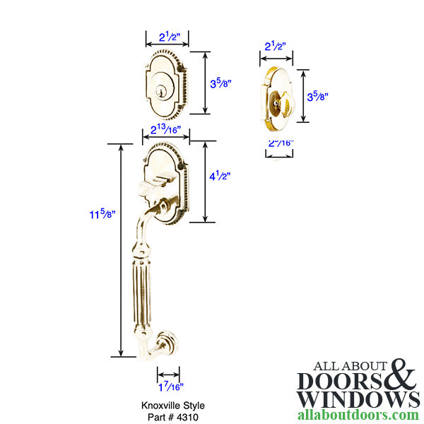 Emtek Knoxville Brass Tubular Style Single Cylinder Entryset - Oil Rubbed Bronze - Emtek Knoxville Brass Tubular Style Single Cylinder Entryset - Oil Rubbed Bronze