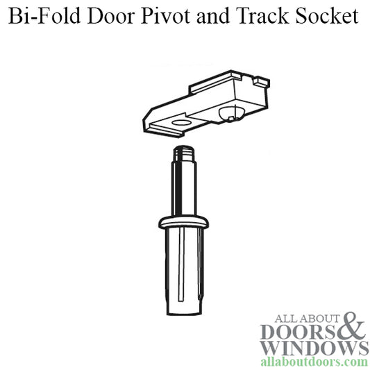 Bi-Fold Door Pivot and Track Socket - Nylon