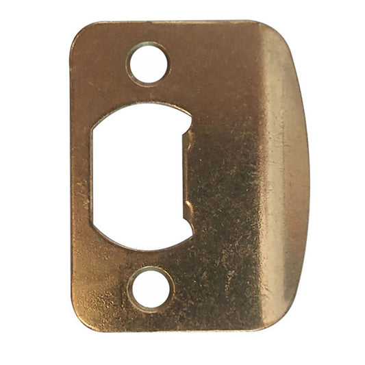 2-1/4" Radius Corner Full Lip Strike Plate - Brass