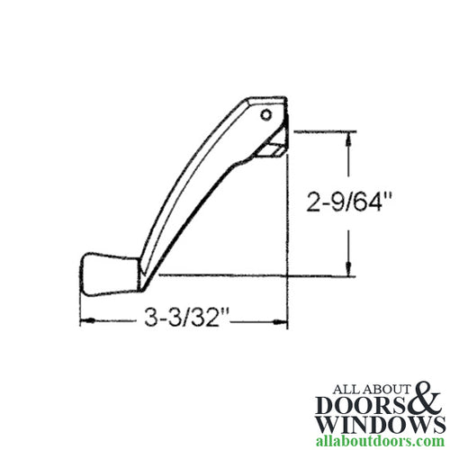 Amesbury Truth Casement Window Crank Handle 11/32 Inch Spline Folding - Amesbury Truth Casement Window Crank Handle 11/32 Inch Spline Folding