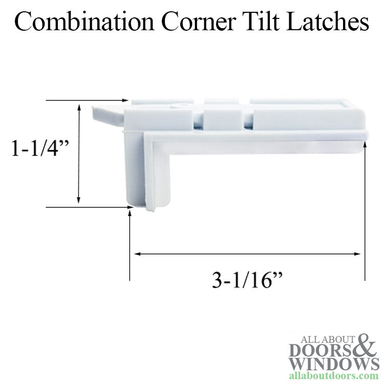 Maynard/Chelsea Combination Corner Tilt Latch, Left and Right Hand Pair - Maynard/Chelsea Combination Corner Tilt Latch, Left and Right Hand Pair