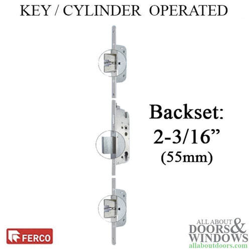 Secury Automatic Multipoint Lock, Key Operated, Gear Driven 16/55/92/8 - Secury Automatic Multipoint Lock, Key Operated, Gear Driven 16/55/92/8