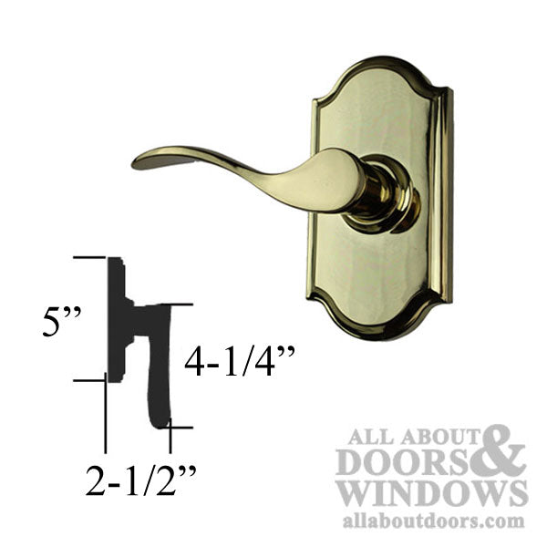 Weslock Passage Door Lever Bordeau Premier Polished Brass Left Hand Door Handle - Weslock Passage Door Lever Bordeau Premier Polished Brass Left Hand Door Handle