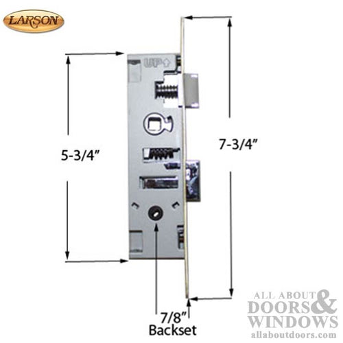 Larson Mortise Lock Body, 7/8 Backset - Choose Color - Larson Mortise Lock Body, 7/8 Backset - Choose Color