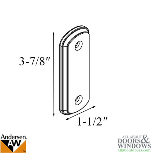 Andersen Frenchwood Sliding Doors Cover Plate For Albany Handles White Cover Plate - Andersen Frenchwood Sliding Doors Cover Plate For Albany Handles White Cover Plate